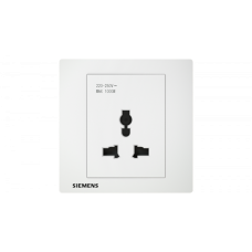 Siemens 5UB13813PC01 250V 13A 1 Gang International Socket with Shutter (white)